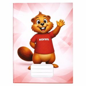 Extra Line Stapled English Ruled School Exercise Book, 28 Sheets, Welcoming Squirrel Design, Duplex Cover, 16 x 22.5 cm
