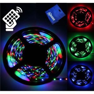 شريط أضاءة ليد متعدد الألوان - 5 متر -  بالريموت - 12  فولت