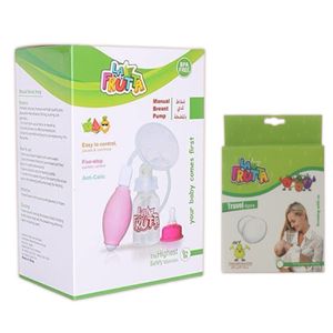 La Frutta Manual Breast Pump - Pink+ Breast Pads 6pcs