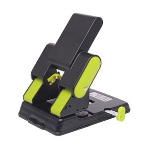 Kw-trio Portable 4 Hole Punch Handheld Metal Hole Puncher 10 Sheet Capacity 7mm Aperture Paper Punch for A4 A5 A7 A6 B5 Notebook Scrapbook Diary