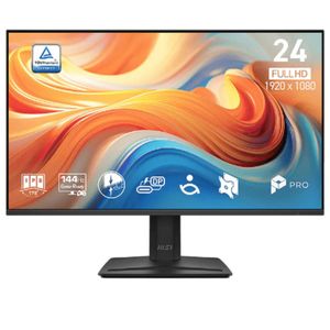 MSI شاشة Pro MP242 E14C مقاس 24 بوصة بدقة FHD ومعدل تحديث 144 هرتز - أسود