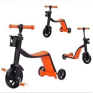 سكوتر الاكثر استخداما والأكثر قيمة وجمالا 3 في 1، سكوتر بعجلات ولوح تزلج متعدد الالوان