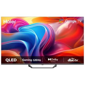 Haier شاشة سمارت بدون حواف 55 بوصة دقة 4K تقنية QLED تحكم صوتى من خلال الريموت ريسيفر داخلي H55S80FUX