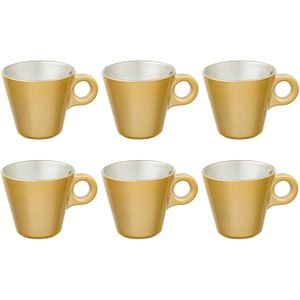 Cerve Metal Gold Coffee set 6 pCs set 80 ml - glass