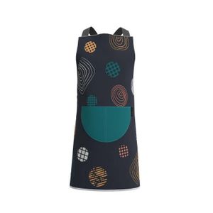 Art Mood HOME Apron, Cross-Back Design, Soft Cotton-Like Fabric, One Size Fits Most, Lightweight Breathable Unisex with Front Pocket, Ideal for Cooking, and Daily Use, White and Red - Zoey Apron