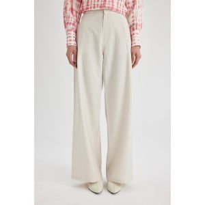 Defacto Woman Wide Leg Trousers - Stone