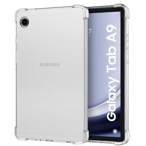 جراب تين تك متوافق مع جهاز سامسونج جالاكسي تاب A9 مقاس 8.7 بوصة إصدار 2023 (SM-X110/SM-X115/SM-X117)، غطاء خلفي شفاف للغاية من مادة TPU المرنة والناعمة، شفاف
