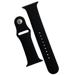 سوار رياضي من السيليكون الناعم لساعة أبل سيريز 5 - 42 مم / 44 مم - أسود