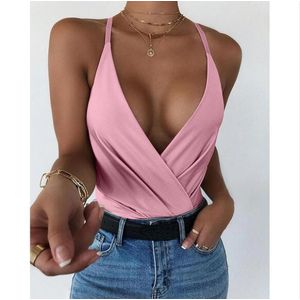 Women's Crisscross Cut Out Vest Basic Tees Halter Wrap Crop Top Tie  Backless Cami Tank Tops