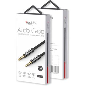 Yesido YAU14 Premium Quality Audio Cable (AUX 3.5MM Male To Male Audio Cable, Black, 1Meter)
