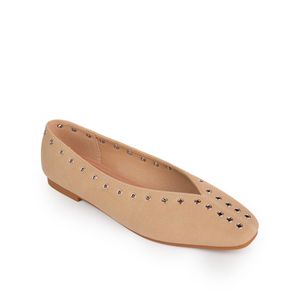 KAIA Studded suede ballerinas
