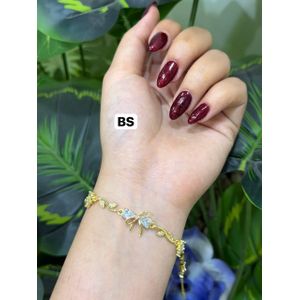 Dainty Gold Plated Bow Bracelet, Cute White Ribbon Bracelet, Teen Girl Bracelet