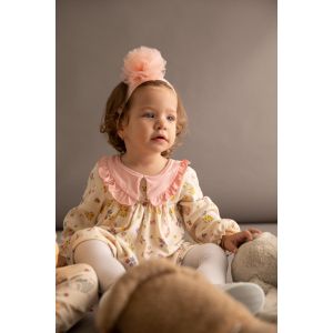 Defacto Baby Girl Big Neck Regular Fit Knitted Set - Beige