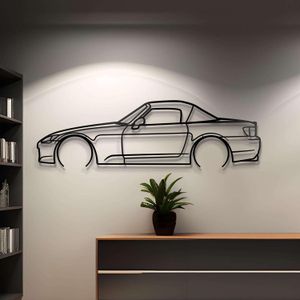 Giftaty JDM Vehicle Silhouette Wall Art – Automotive Decor for Garage, Man Cave, Office & Home – Wall art, office, home, room creative decor, framed posters (2005 350Z, XL)