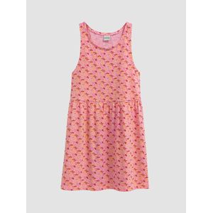 LC Waikiki Crew Neck Patterned Girl's Jersey Dress