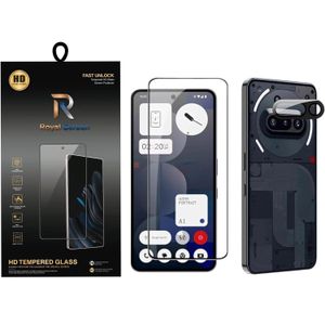 Royal 3 In 1 Full Protection Tempered Glass Screen Protector, Front, Back And Camera Compatible With Xiaomi Redmi 15