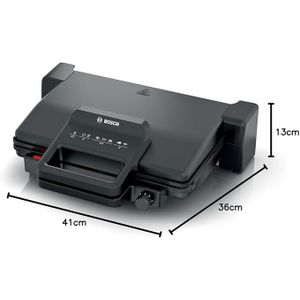 Bosch شواية لحوم من بوش TCG3323 أسود مطفي 2000 وات ترموستات 5 مستويات 3 اوضاع: وضع الشواية أو الفرن، حجري