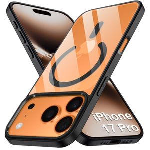 جراب حماية للهاتف متوافق مع iPhone 17 Pro 6.3-Inch من PVC، TPU متوافق مع MagSafe حماية بمستوى عسكري - أسود