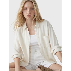 LC Waikiki Striped Oversize Linen Blend Women's Shirt