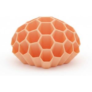 منظم مكتب فاخر بتصميم خلية النحل - حامل أقلام سداسي مطبوع بتقنية ثلاثية الأبعاد بمواد عالية الجودة، حل عصري لتنظيم المكاتب. (Peach)