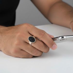  925 Silver - Black CZ Stones