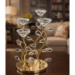 Crsytal Candlestick Holders Taper Candle Holders, Candle Stick Holders Kit Decorative Candlestick Holder for Wedding Party Dinning Table Centerpiece Home Decoration 