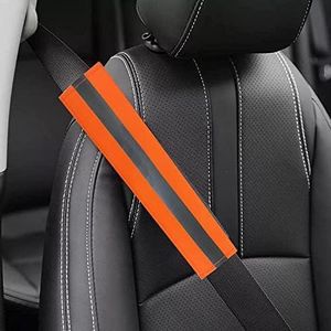 Car Seat Belt Cover in Phosphor Orange - 2 Pieces for All Cars