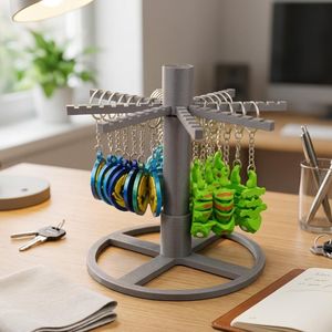 Rotatable Display Stand For Keychain - Key Holder Organizer for Display and Storage