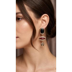 fluffy women accessories أقراط متدلية مزخرفة معدن مطلي زنك – مجموعة أقراط نسائي أنيقة يومية