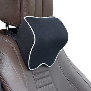 2pcs Cartoon Bear Pattern Car Lumbar Support Pillow & Neck Pillow