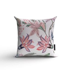 Art Mood HOME Pink Rosie Cushion velvet Multi color 40W x 40L CM