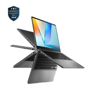 Asus VivoBook Flip S14 Thin and Light 2-in-1 Laptop, 14 Inch Touch Display with Pen, Intel Core™ Ultra 5 226V, 16GB RAM, 512GB SSD, Intel Arc™ Graphics, Windows 11,TP3407SA-UL155W , Matte Gray