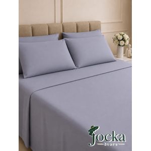 Jocka Premium 100% Cotton Elasticated Sheet Set, 3 Pieces -   Soft and Comfortable - Multiple Colors and Sizes_160 CM