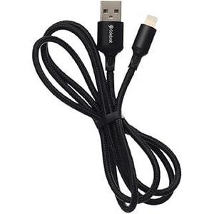 Celebrat CB-32 Portable USB To Lightning Fast Charge And Data Transmission Cable With Braided wire Design And Practical Fits Iphone 2.4A /480mbps /1M - Black