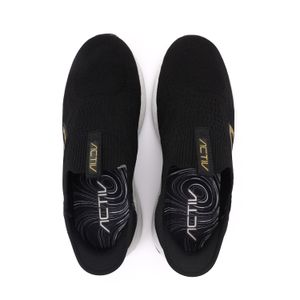 Activ Slip On Knit Running Sneakers - Black