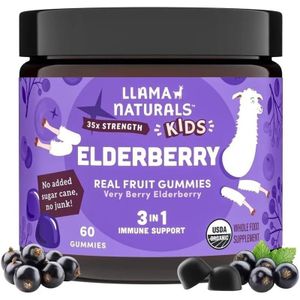 Llang البيلسان Llama Naturals Elderberry - 60 حبة