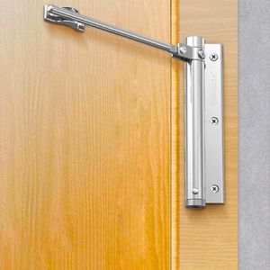 Small Automatic Door Closer Lock for Interior Swing Doors, Self Closing Door Mechanism for Bedroom, Home, Office and Living Room, Compact Space Saving Door Accessory
