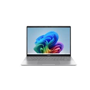 Asus Vivobook S14 S3407QA-SF067W Snapdragon X X1 26 100 512GB M.2 NVMe™ PCIe 4.0 SSD 16GB LPDDR5X on board Max Total system memory Ram Qualcomm Adreno GPU 14" inch 2.5K WQXGA IPS-level Panel,60Hz refresh rate,Anti-glare display,Win.11 - Cool Silver