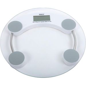 Modern and Sleek Tempered Glass Bathroom Digital Body Scale, 11 x 11 inches, Clear