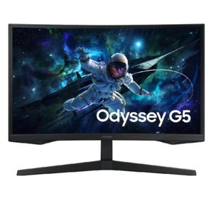 Samsung شاشة ألعاب منحنية G5 G55C، مقاس 27 بوصة، بدقة QHD ومعدل تحديث 165 هرتز - أسود