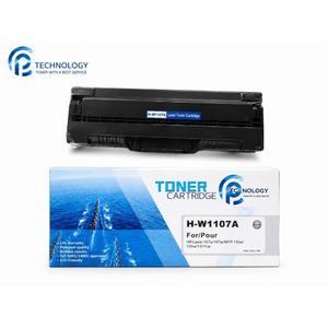 PC TECHNOLOGY تونر 107A/106A أسود متوافق مع طابعات HP Laser 107 - HP Laser 106 – جودة طباعة عالية