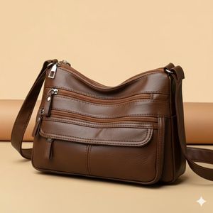 Chance حقيبة كروس بودي كاجوال - بني