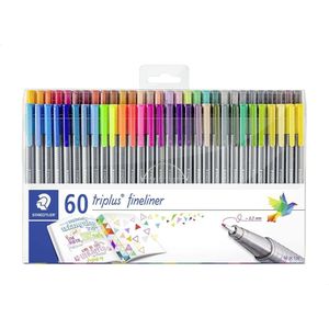 Staedtler اقلام حبر بسن رفيع تراي بلس من ستيدلر - 60 لون، متعدد الألوان
