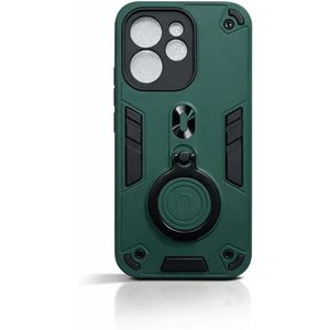 Case Compatible with OPPO RENO 15 5G Dual Layer Protective Shockproof Hard Armor Cover with 360° Rotating Finger Ring Kickstand and Car Magnetic Mount (Green)