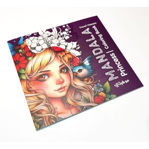 Mandala coloring book for adults and children – Princesses