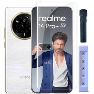 UV transparent filter Screen Protector, 3D Curved Edge Tempered Glass, 6-in-1 Installation Kit (Realme 14 Pro Plus)