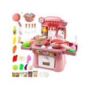 Kids Kitchen Play Set with Safe Tableware and Sink Toy