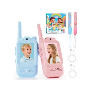 Video Walkie Talkies for Kids – Kids Walkie Talkies 2 Pack with Voice Changer, 1000 Feet Range, Fun Toys for Indoor Play, Camping, Hiking, Travel – Birthday for Boys and Girls Ages 3-10