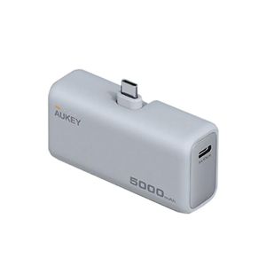 Aukey Power Bank 5000mah 22.5W Spark Built-in USB-C PB-Y59 - White