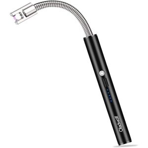 Candle Lighter, Electric Plasma Windproof Arc Lighter, USB Rechargeable Flameless Long Lighters for Candle,Cooking, Barbecue, Fireworks, Stovetop, Fireplace, Camping Grill Cigarette and Christmas